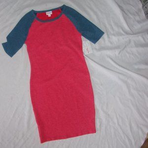 🌟 NEW  womens size small dress fun pretty orange / pink  blue julia